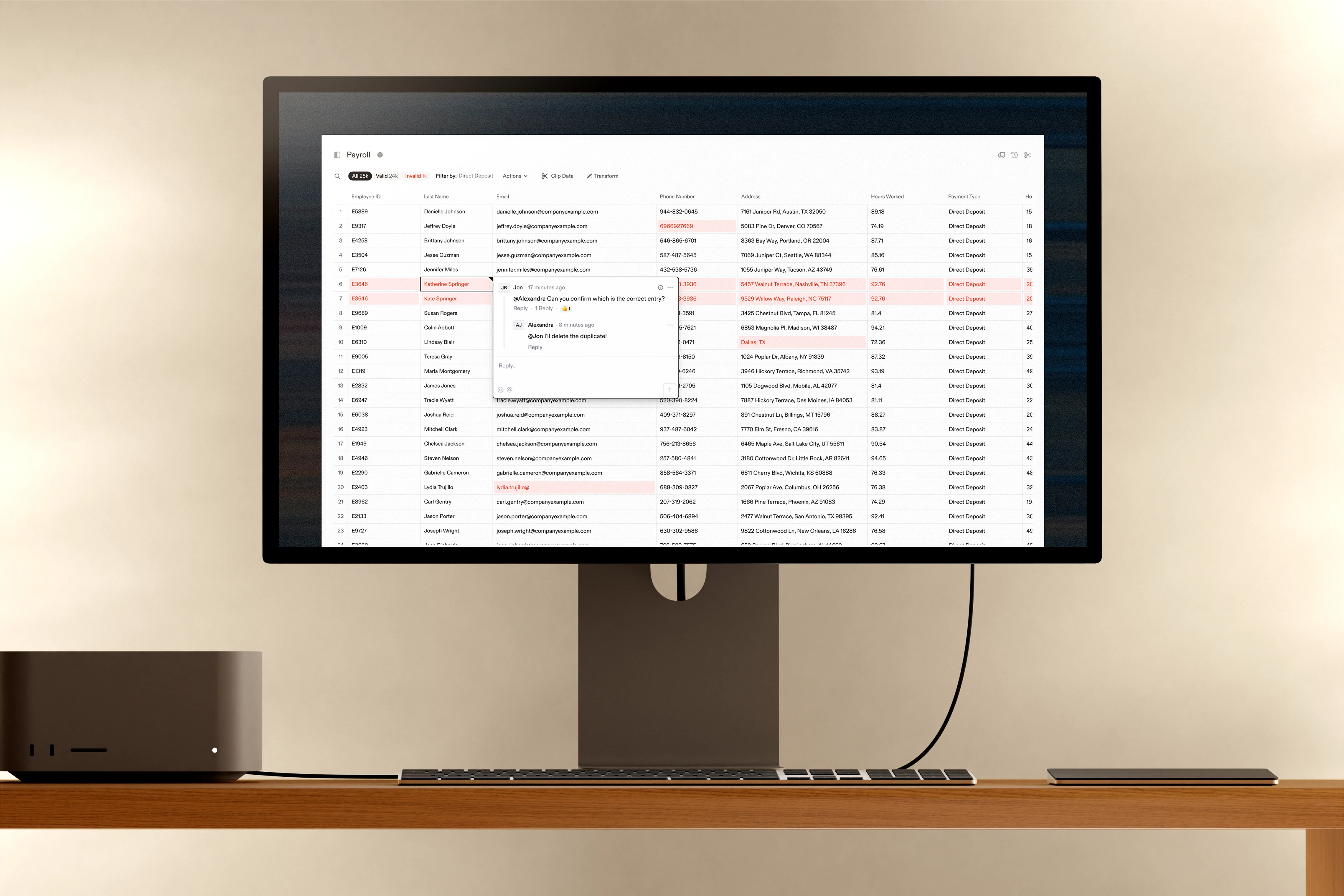 Flatfile's collaboration features keep projects moving forward without a single 'Just checking in on this.'