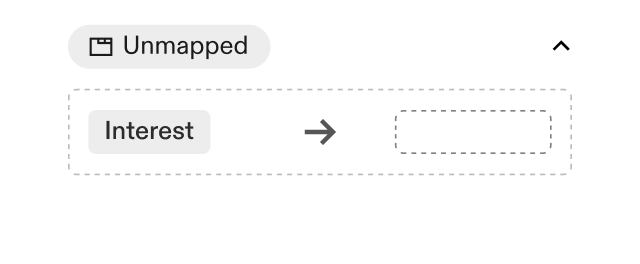 Unmapped Fields Mockup