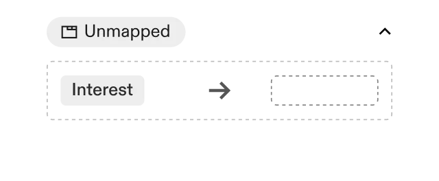 Unmapped Fields Mockup
