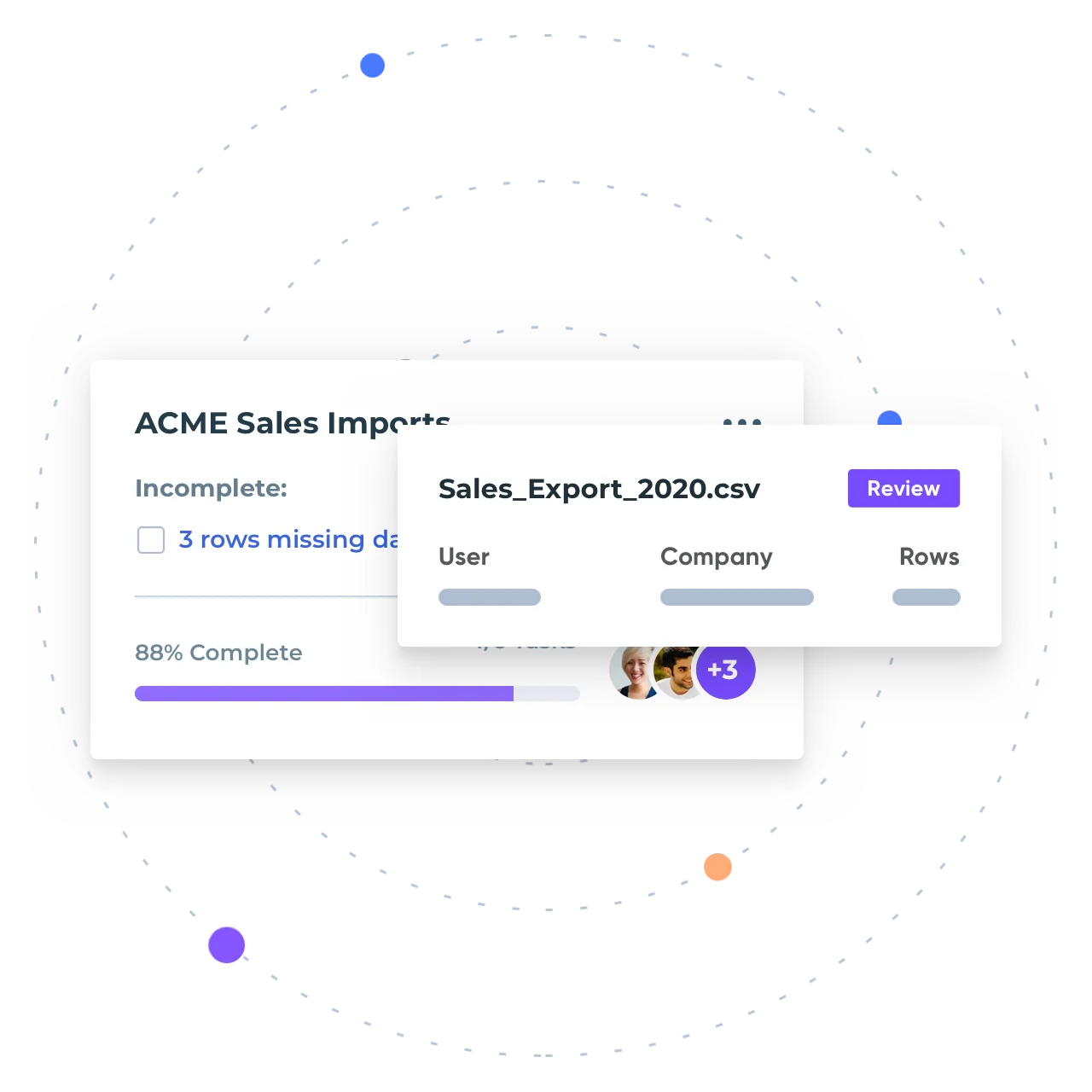 Upload and reviewing data in Concierge