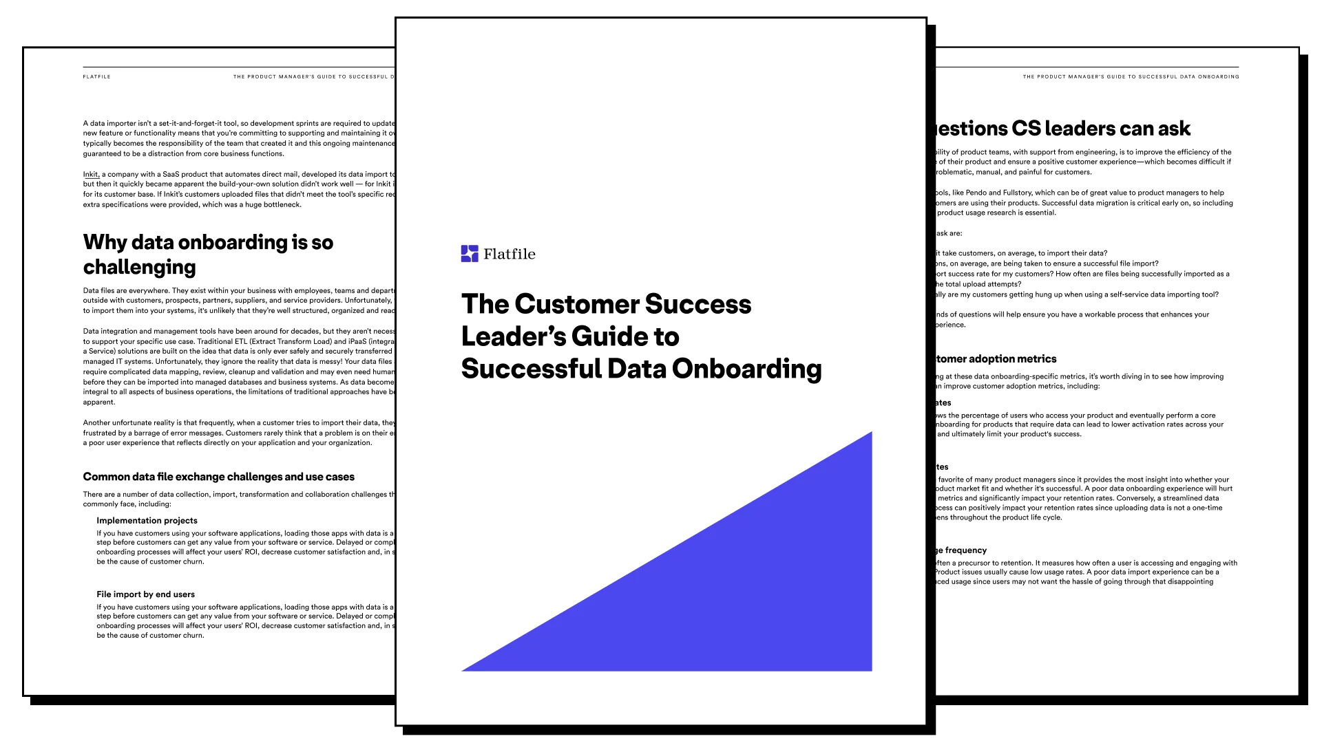 Images from the guide: The Customer Success Leader's Guide to Successful Data Onboarding