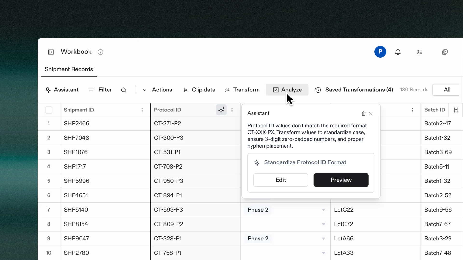 Analyze & Suggestions