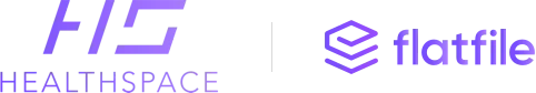 Healthspace and Flatfile logos