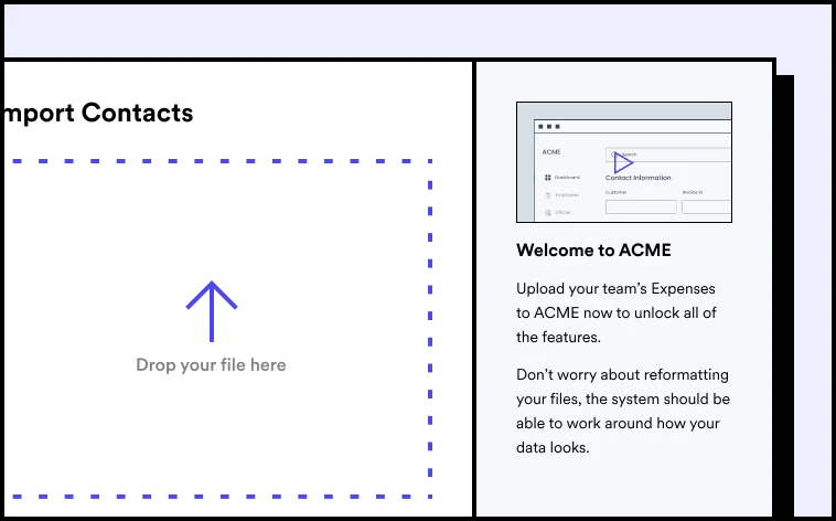 Accept data anywhere